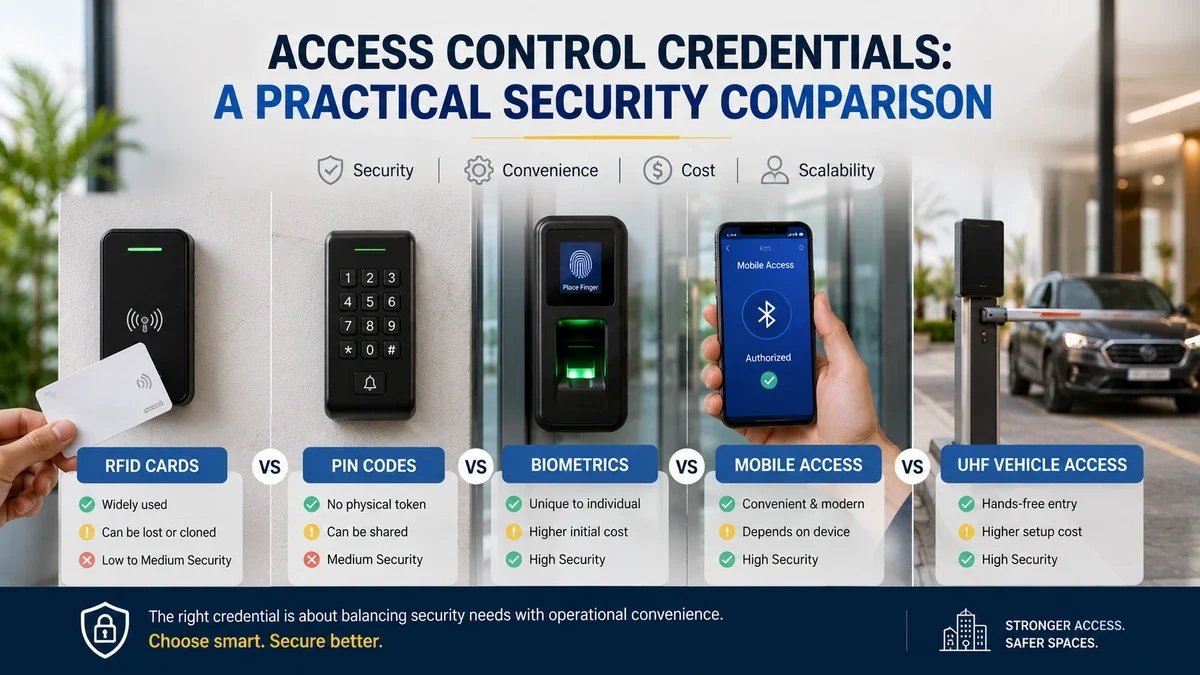 Access Control Credentials: A Practical Security Comparison