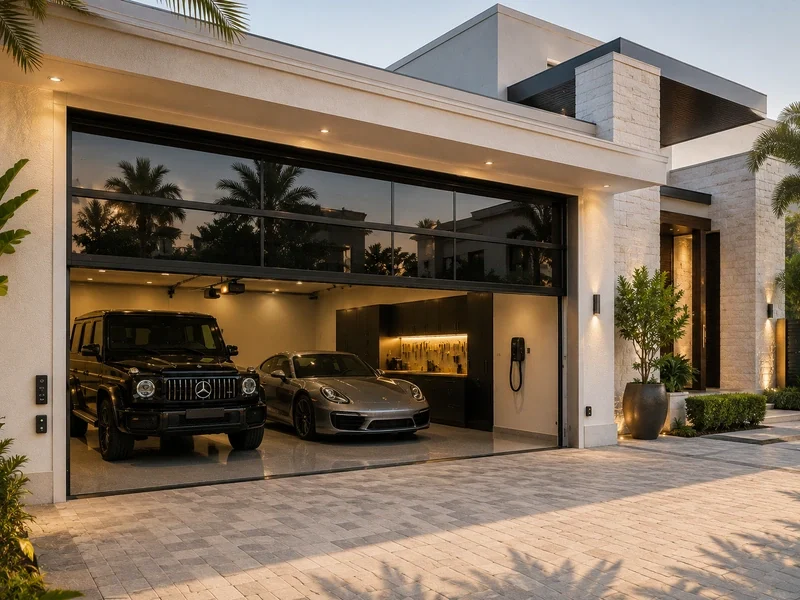 Automatic Panoramic Full-View Glass Garage Doors