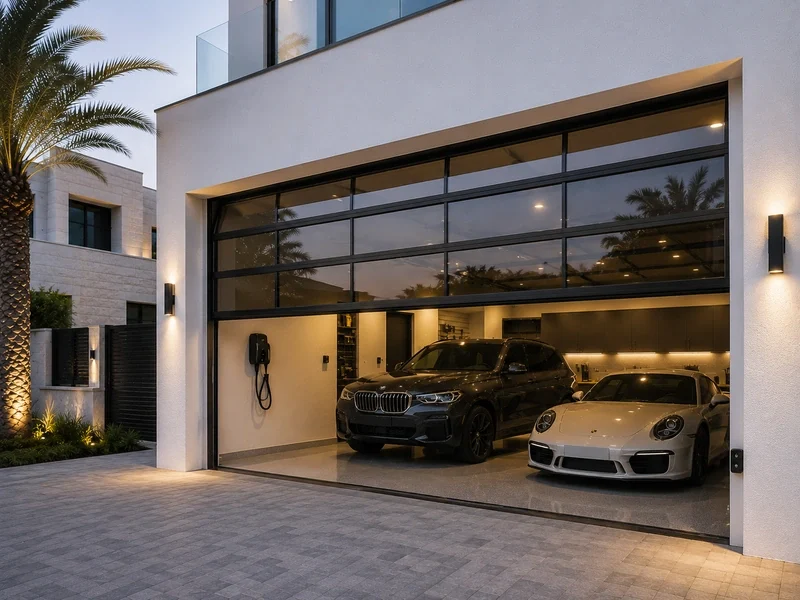 Automatic Panoramic Full-View Glass Garage Doors
