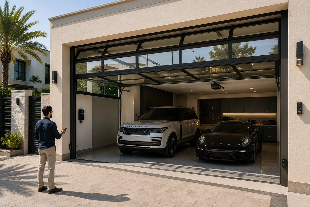 Automatic Panoramic Full-View Glass Garage Doors