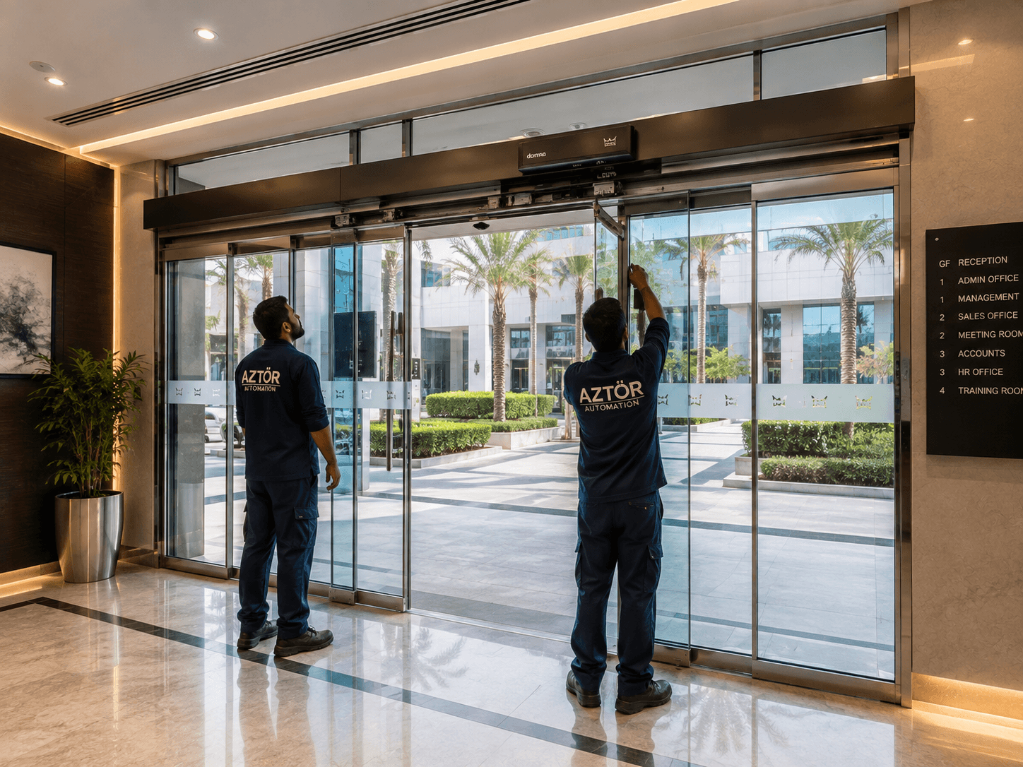 Automatic Telescopic Glass Doors