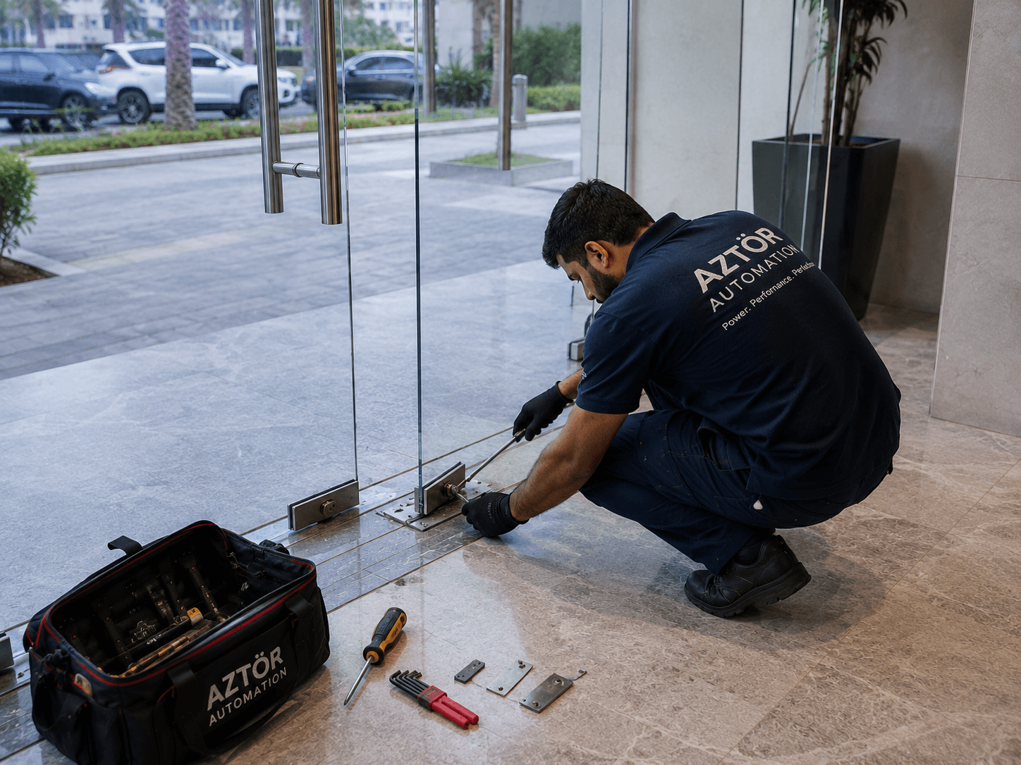 Manual Glass Doors